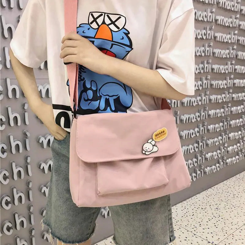 Canvas Tote Bag Women Messenger Bags Large Capacity Crossbody Handbag