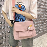 Canvas Tote Bag Women Messenger Bags Large Capacity Crossbody Handbag