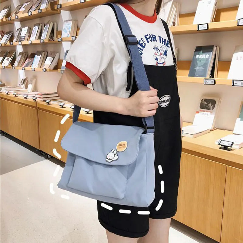 Canvas Tote Bag Women Messenger Bags Large Capacity Crossbody Handbag