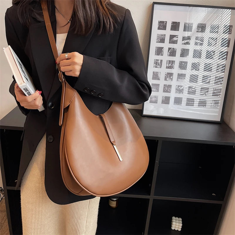 Women's Leather Tote Bag Large Capacity Shoulder Bags Purses Bolsas