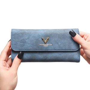 Women's Leather Wallet Purses Mobile Phone Purse