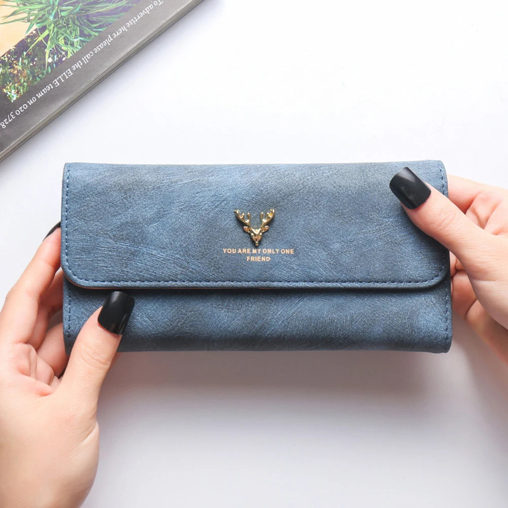 Women's Leather Wallet Purses Mobile Phone Purse