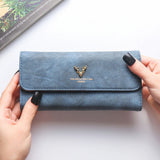 Women's Leather Wallet Purses Mobile Phone Purse