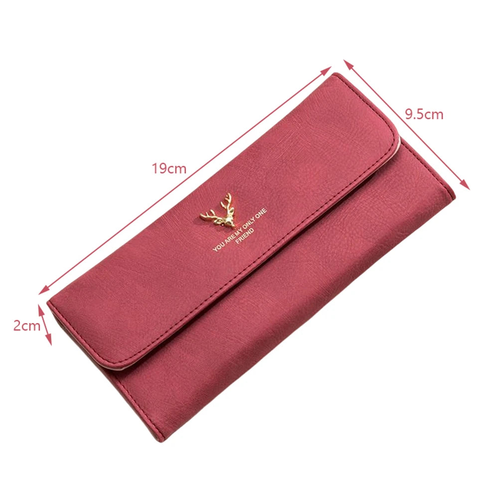 Women's Leather Wallet Purses Mobile Phone Purse