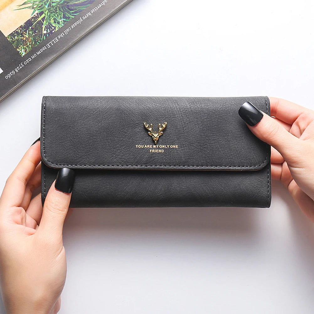 Women's Leather Wallet Purses Mobile Phone Purse