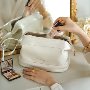 Large Women's Makeup Bag Organizer with Mirror