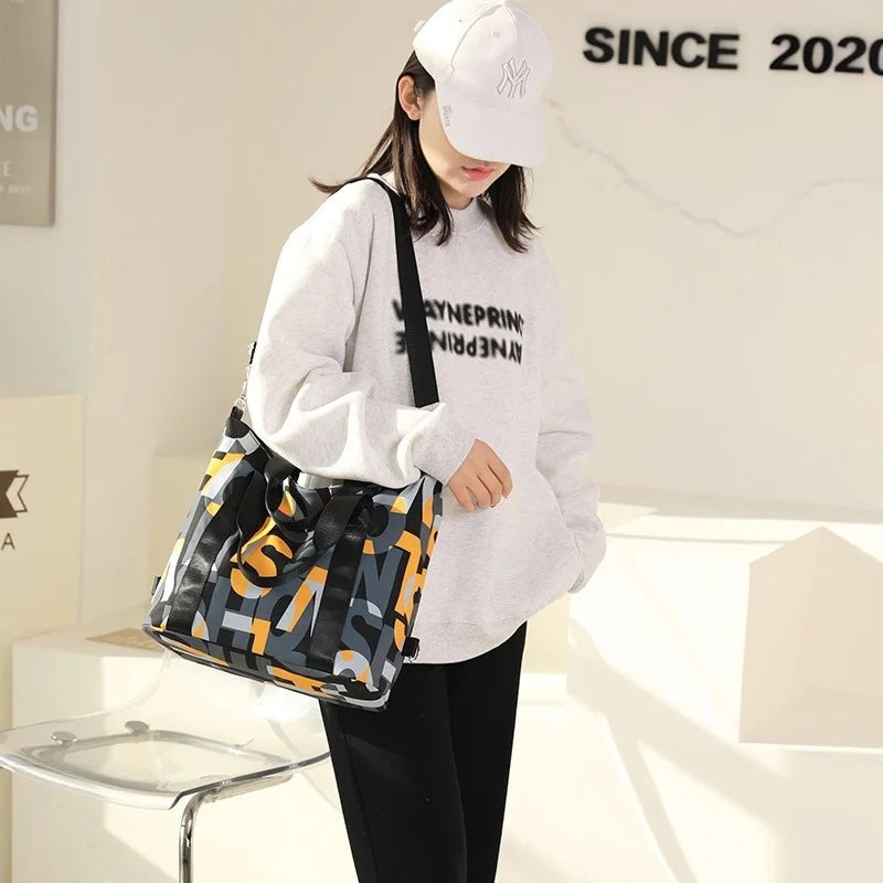 Women's Waterproof Nylon Messenger Bag Shoulder Tote Large Handbag
