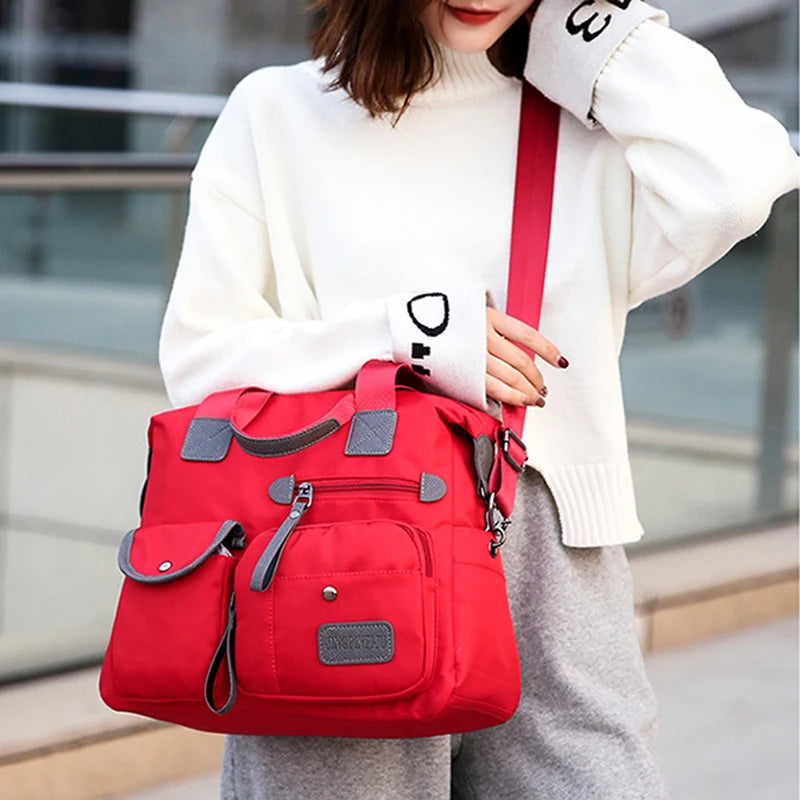 Women's Multi-pockets Shoulder Bag Large Capacity Handbags