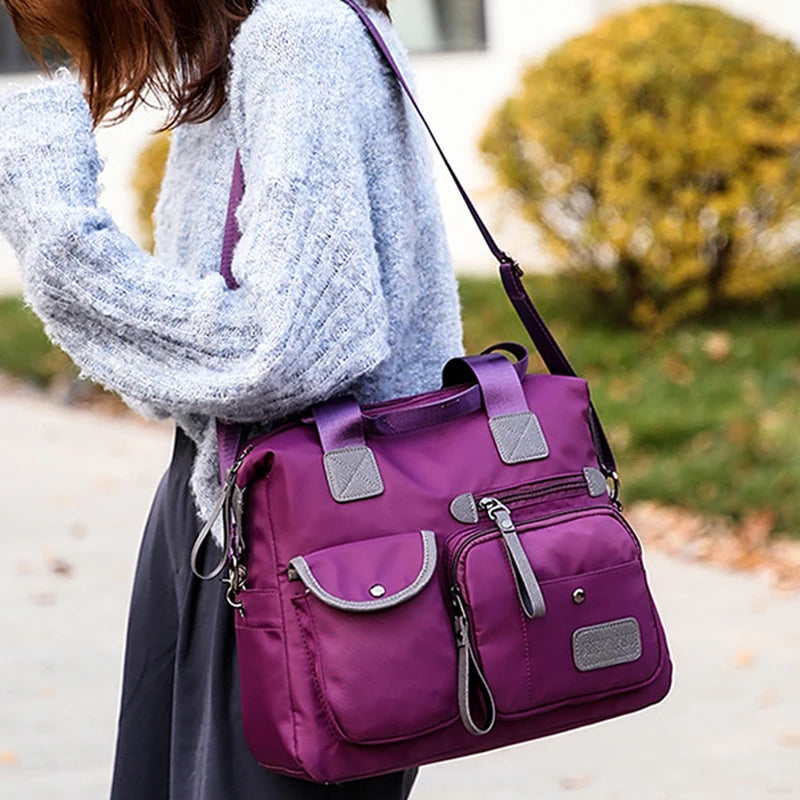 Women's Multi-pockets Shoulder Bag Large Capacity Handbags