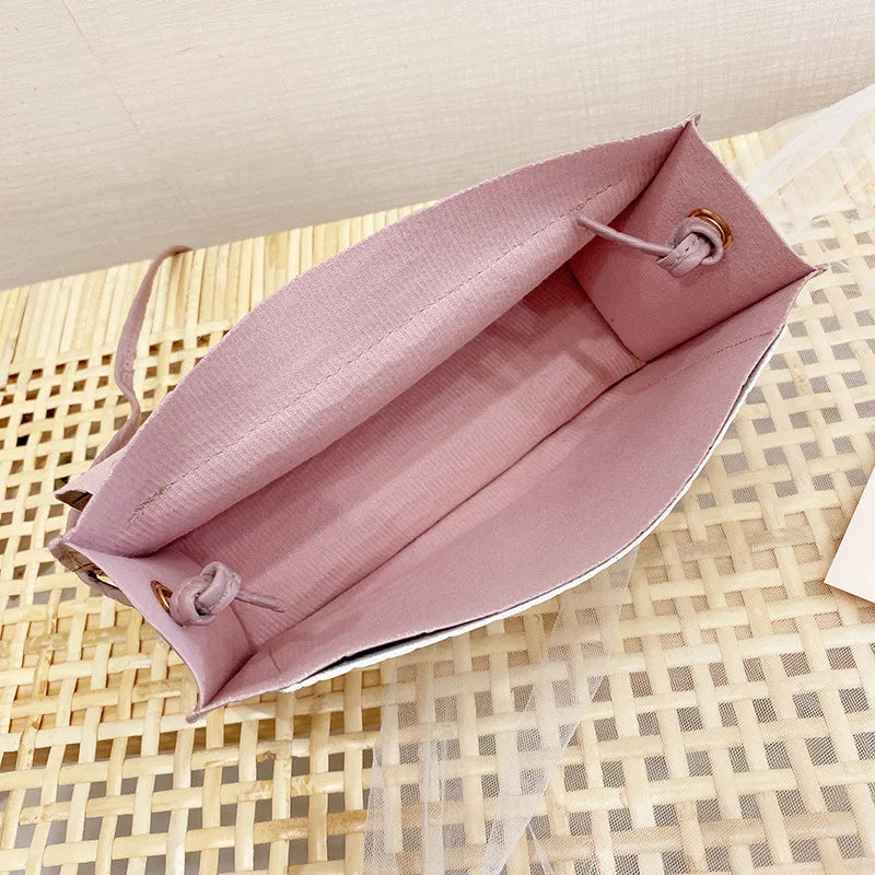 Women's One Shoulder Bag Contrast Lock Crossbody Square Bag