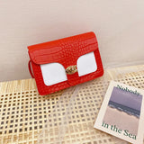 Women's One Shoulder Bag Contrast Lock Crossbody Square Bag