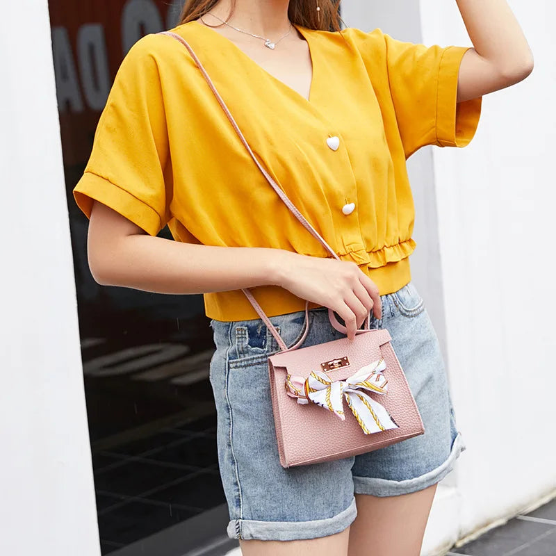 Bow-Knot Shoulder Bag Wallets for Women PU Leather