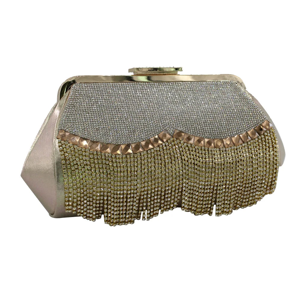 Rhinestone Evening Bag Silver Red Fall & Winter