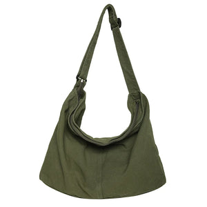 Women's Canvas Messenger Bag Large Capacity Casual Shoulder Handbag