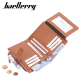 Women's Zipper Short Wallet Litchi Clip Buckle Wallet