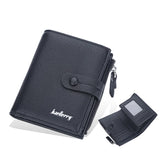 Women's Zipper Short Wallet Litchi Clip Buckle Wallet