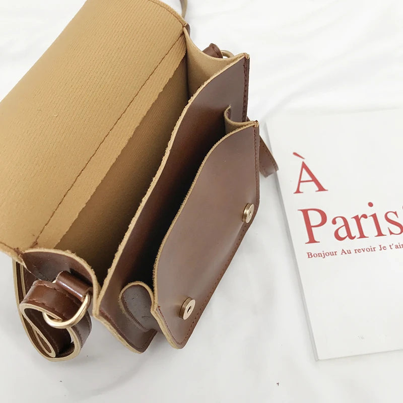 Women's Pu Leather Shoulder Bag Straddle Messenger Handbag