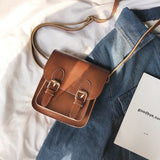 Women's Pu Leather Shoulder Bag Straddle Messenger Handbag