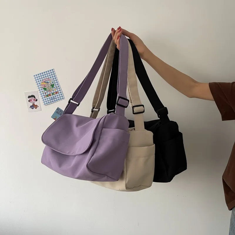Canvas Shoulder Bag Large Capacity Handbag for Women