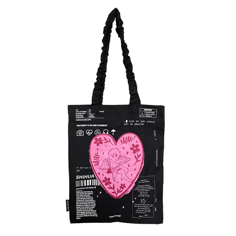 Graffiti Clash Shoulder Bag Large Capacity Canvas Shopping Bag