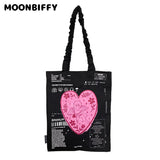 Graffiti Clash Shoulder Bag Large Capacity Canvas Shopping Bag