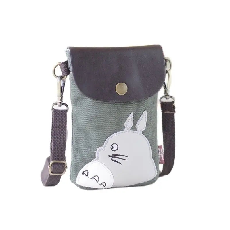 Canvas PU Leather Women's Shoulder Bags Cartoon Prints Handbags