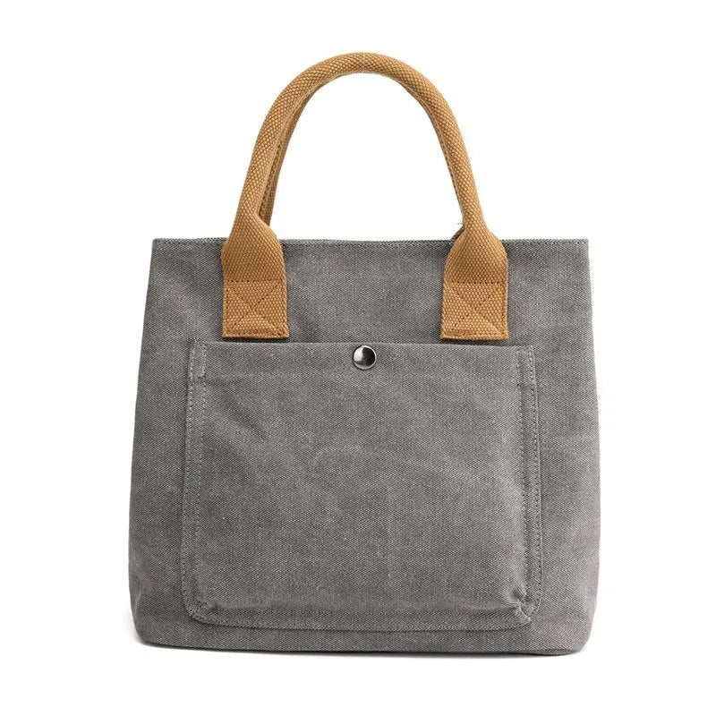 Vintage Canvas Zipper Shoulder Bag High-capacity Tote