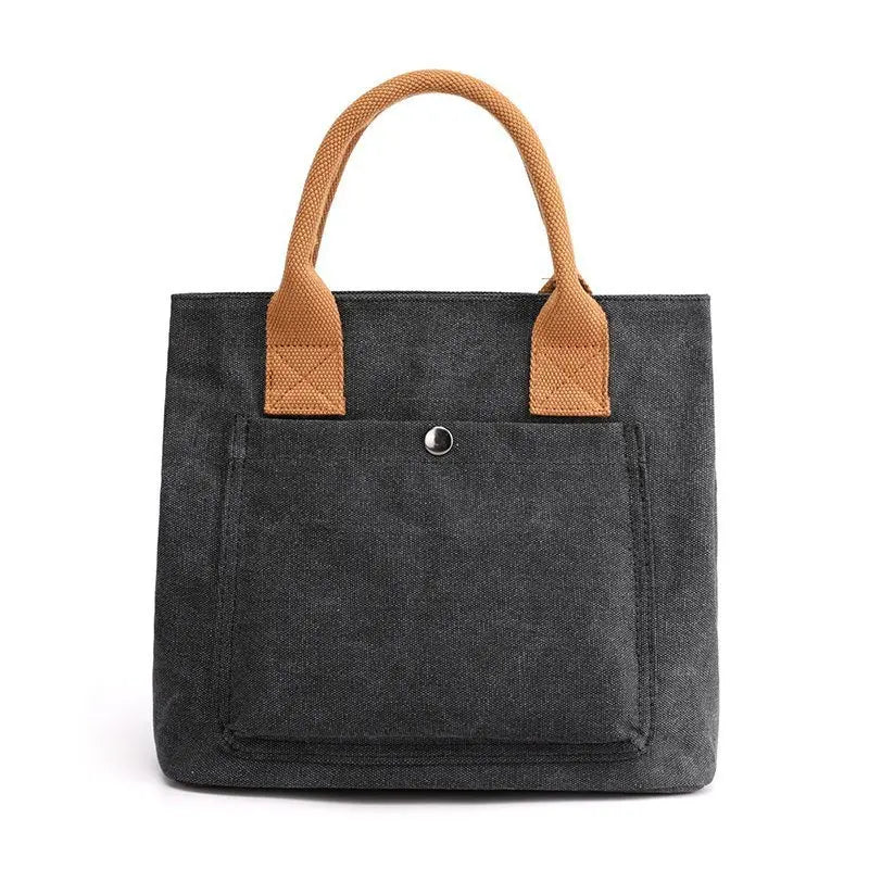 Vintage Canvas Zipper Shoulder Bag High-capacity Tote