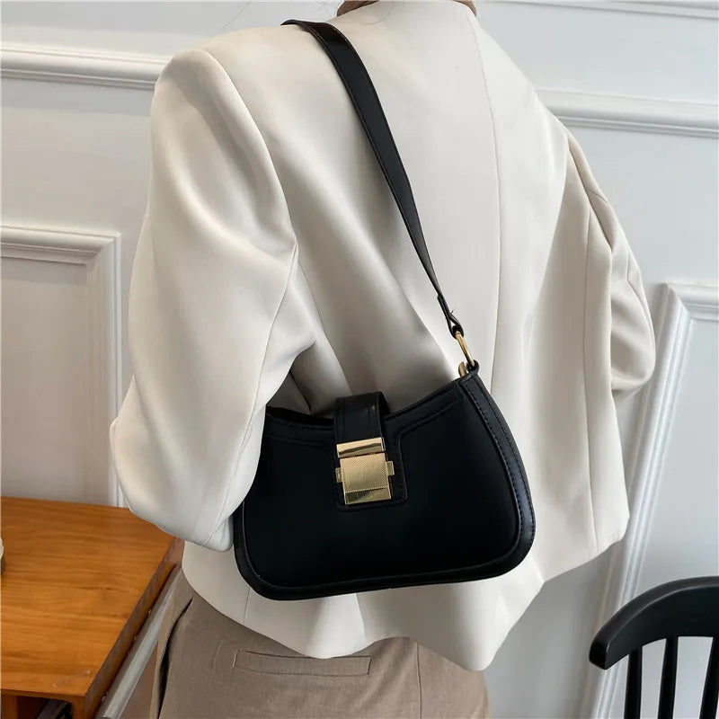 Casual Western PU Ladies Shoulder Bags Underarm Bags