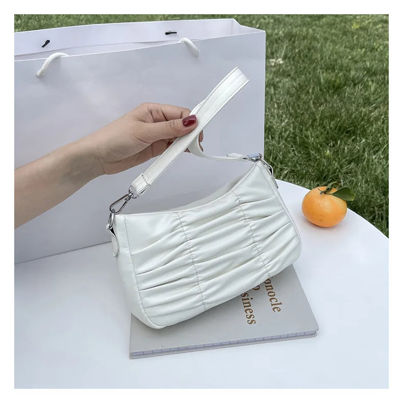 Women's Spring/Summer Textured Underarm Shoulder Bags