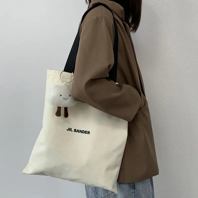 Women's Large Canvas Tote Bag Eco-Friendly Shoulder Shopper Handbag