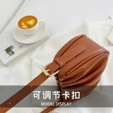 Casual Fold One Shoulder Square Crossbody Bags for Women