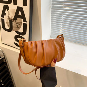 Casual Fold One Shoulder Square Crossbody Bags for Women