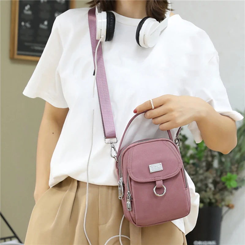 Women's Single Shoulder Bag High Durable Fabric Mini Handbag Cross-body Bag
