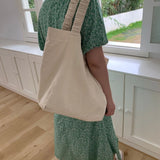 Women's Summer Texture Shoulder Bag Canvas Handbag