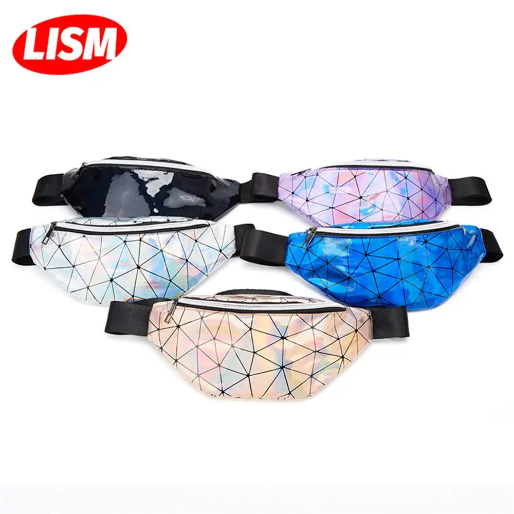 Women's Travel Handbag Laser Waist Bag Girls Colorful Slim Linggo