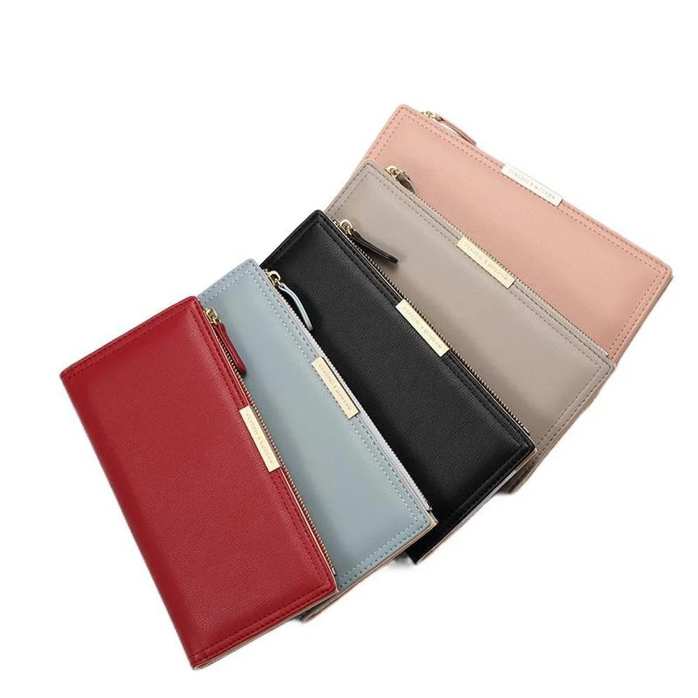 High PU Women's Wallet Multi-card Zipper Bag Long Clutch
