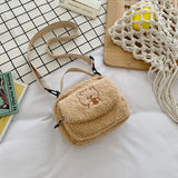 Women's Faux Fur Clutch Shoulder Bag Solid Wallet