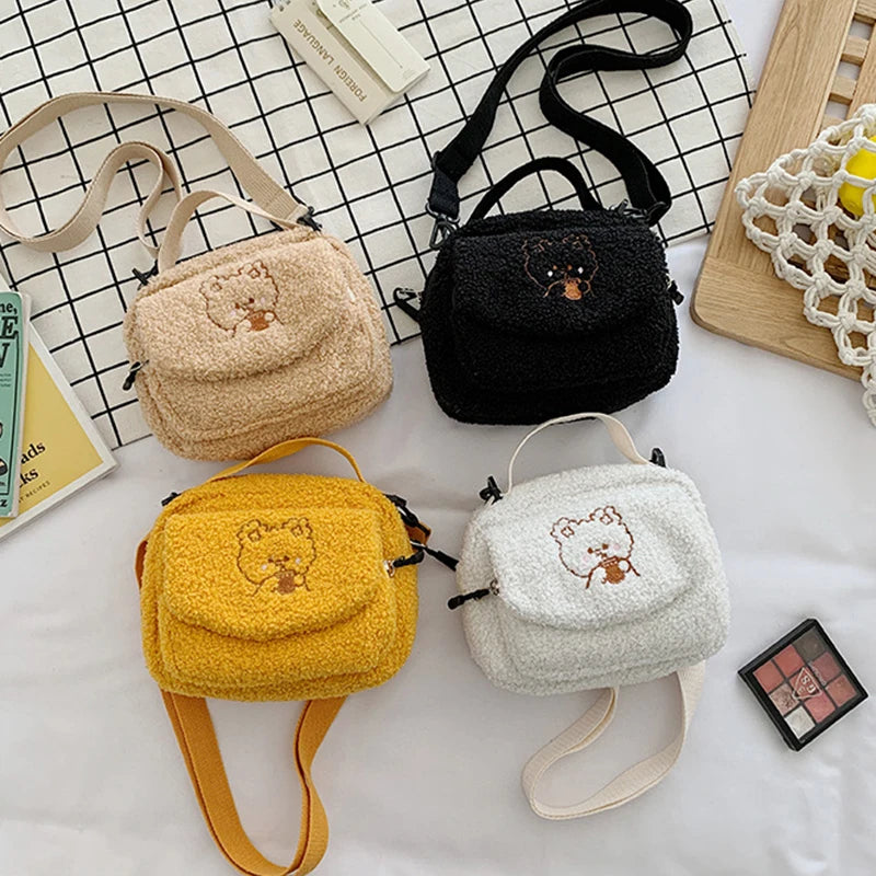 Women's Faux Fur Clutch Shoulder Bag Solid Wallet