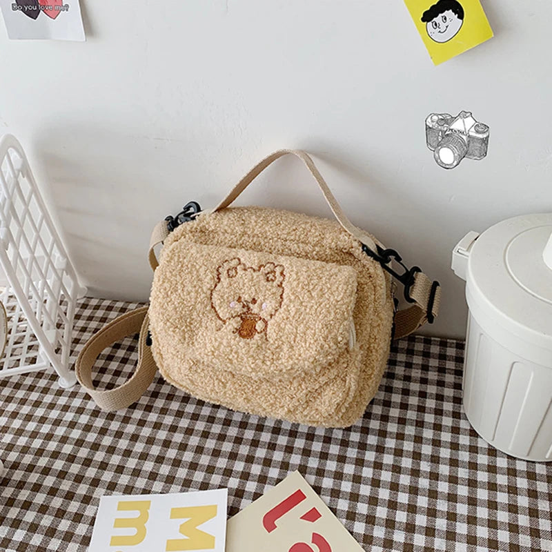 Women's Faux Fur Clutch Shoulder Bag Solid Wallet