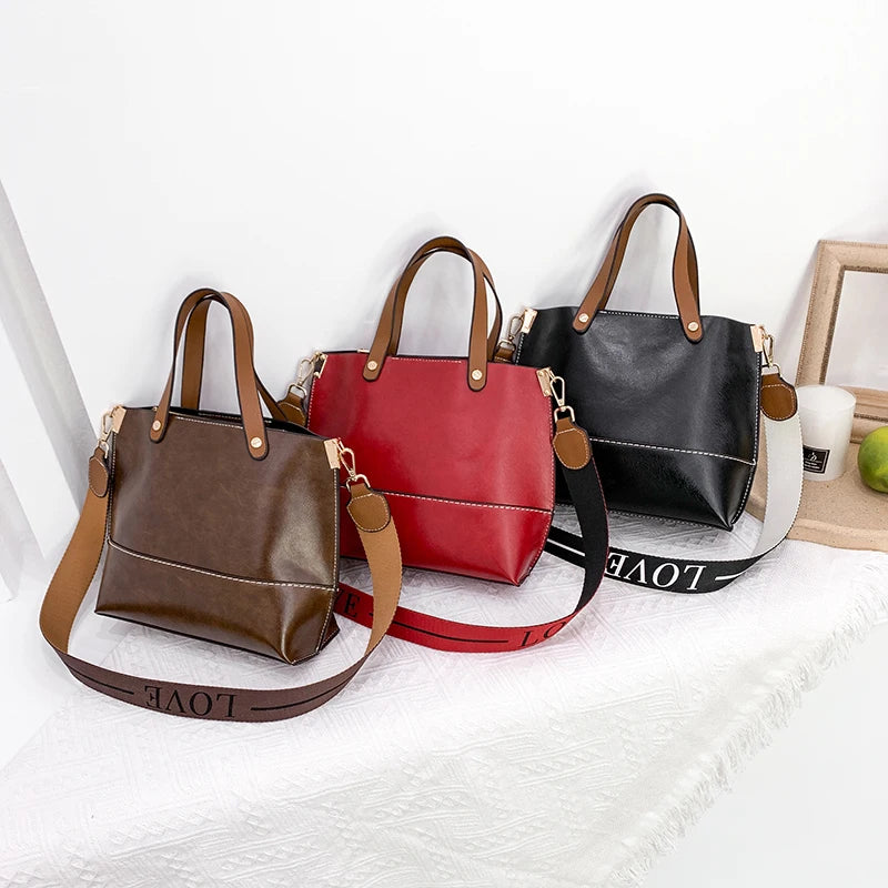 Women's High-Capacity Shoulder Bag Multi-Function Handbag