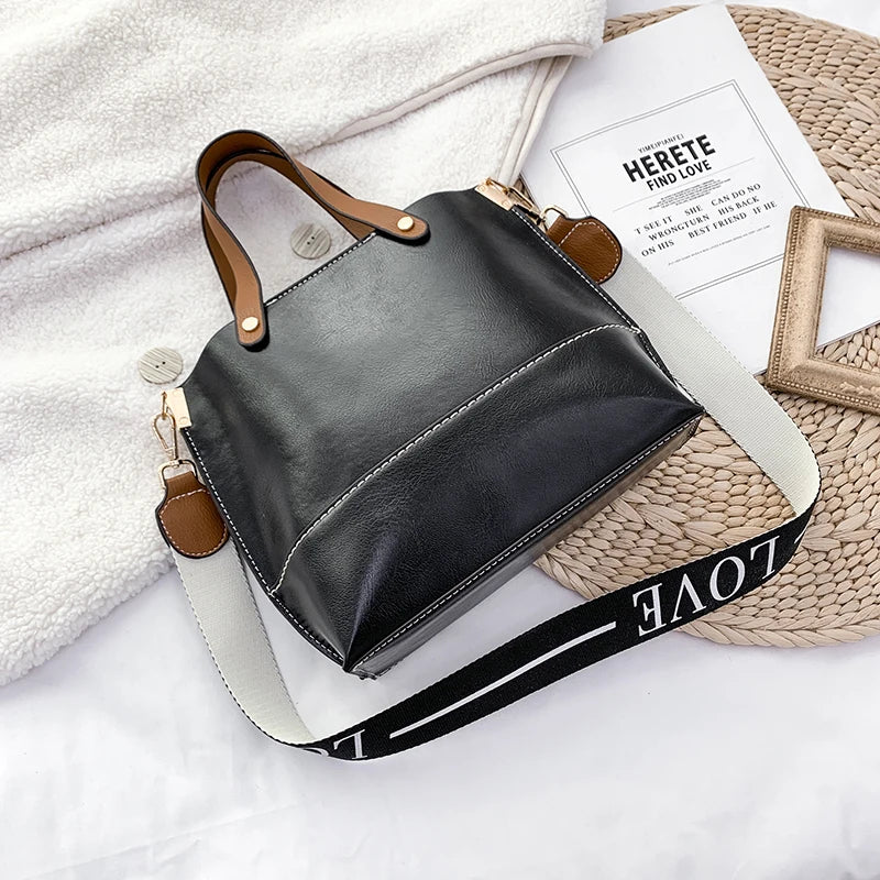 Women's High-Capacity Shoulder Bag Multi-Function Handbag