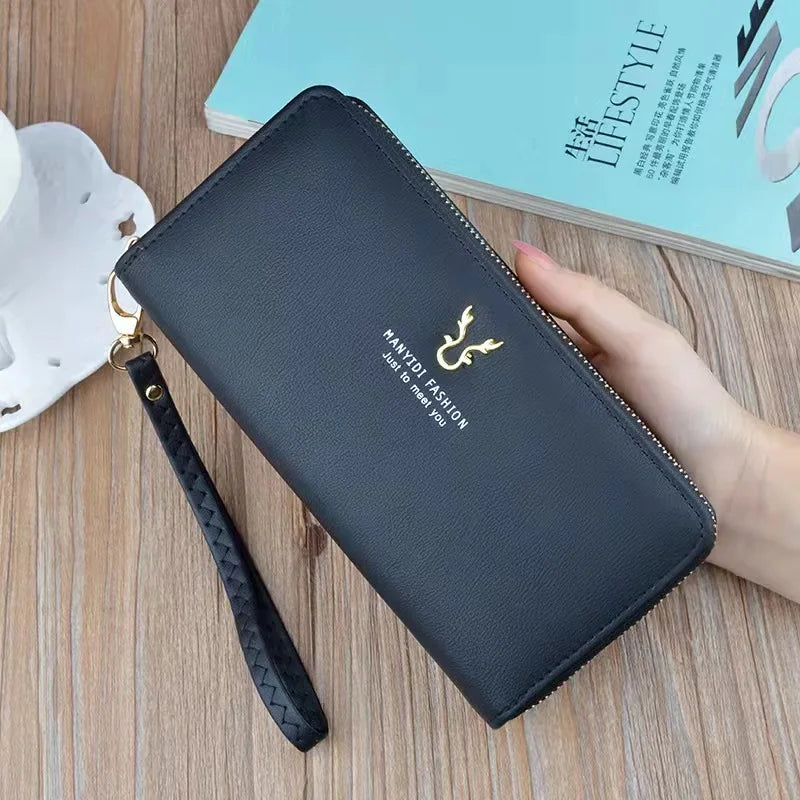 Women's Long Antlers Print Clutch Bag with Hand Strap