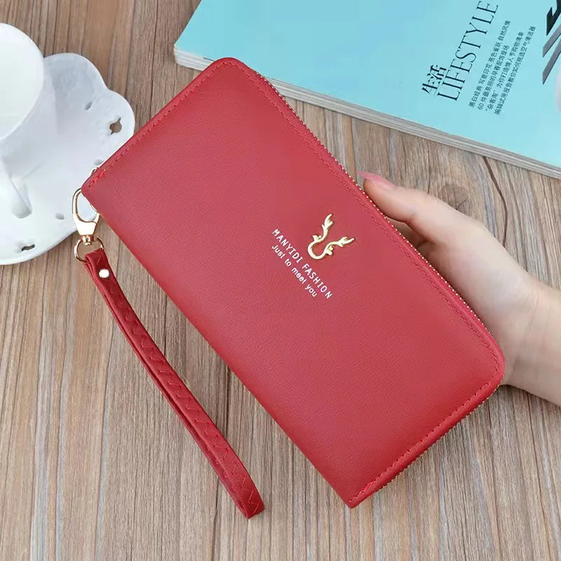 Women's Long Antlers Print Clutch Bag with Hand Strap