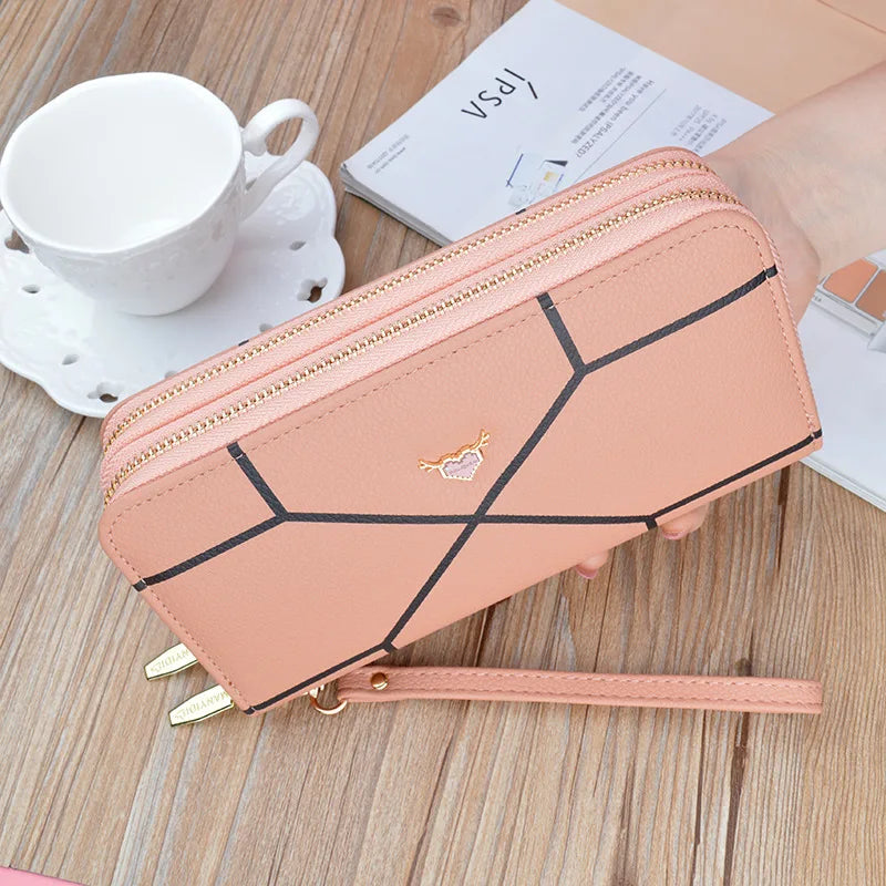 Women's Long Zipper Wallet Clutch Phone Bag Multiple Colors