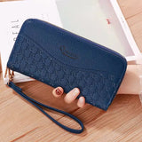 Women's Long Clutch Bag Star Print Double Zipper Phone Bag