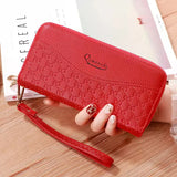 Women's Long Clutch Bag Star Print Double Zipper Phone Bag