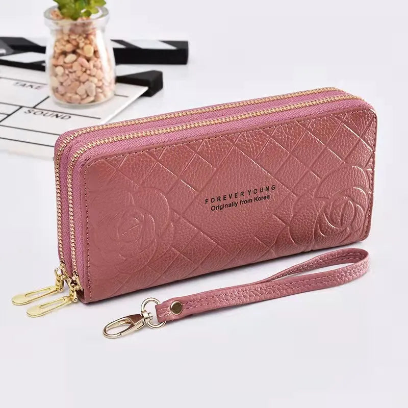 Women's Star Print Double Zipper Clutch Bag 887