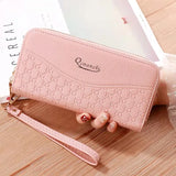 Women's Long Clutch Bag Star Print Double Zipper Phone Bag