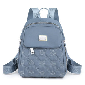 Mini Quilted Backpack Waterproof Nylon College Girls School Daypack